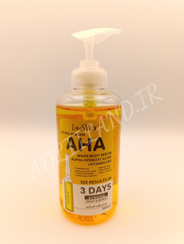 سرم بدن AHA لنسیاد 500 میل | لایهبردار و روشنکننده قوی پوست ـ آدلیلند