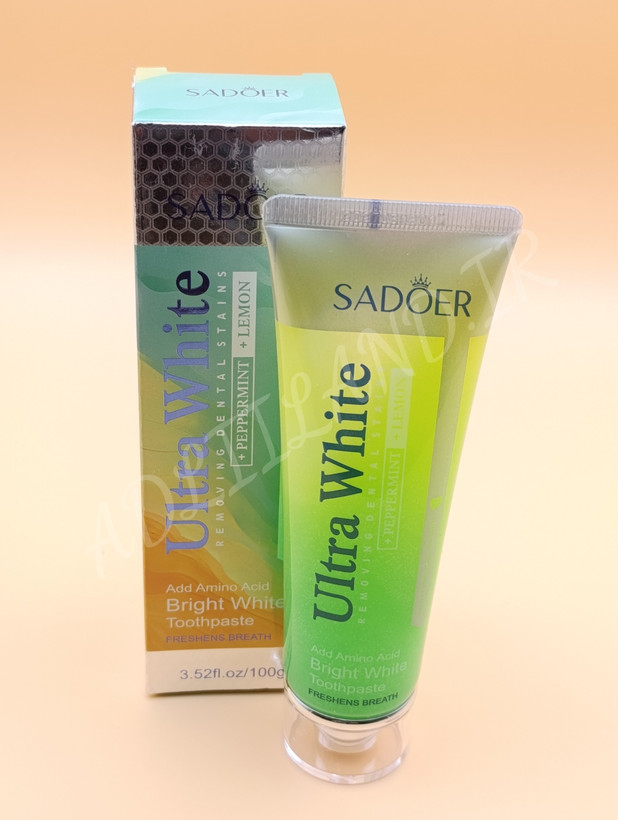 خمیردندان سفیدکننده سادور مدل Ultra White با عصاره نعناعولیمو